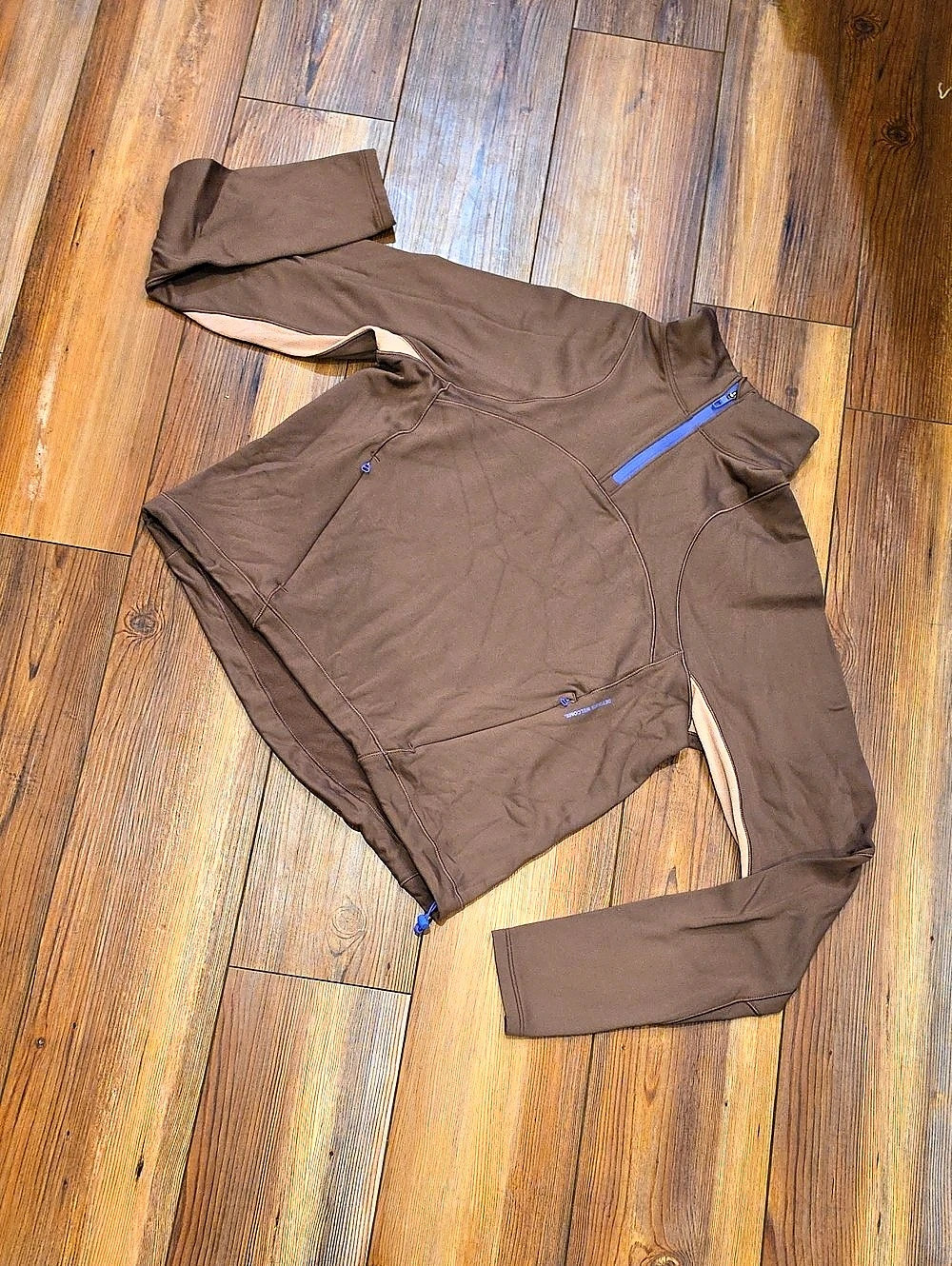 Detours Brown Half-Zip Jacket Size Medium